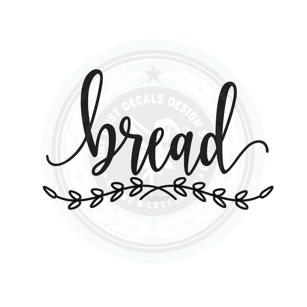 Bread Box Decal, Kitchen Pantry Canister Label, Bread Decal, Vinyl Letters, Kitchen Storage, Bread Box NOT included