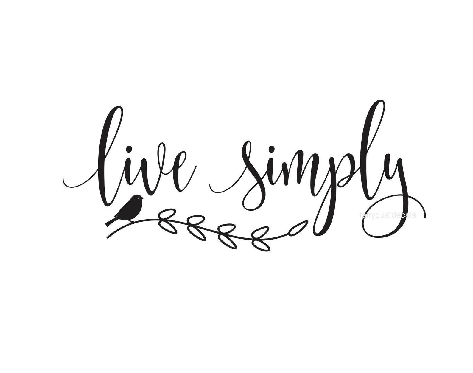 Live simply