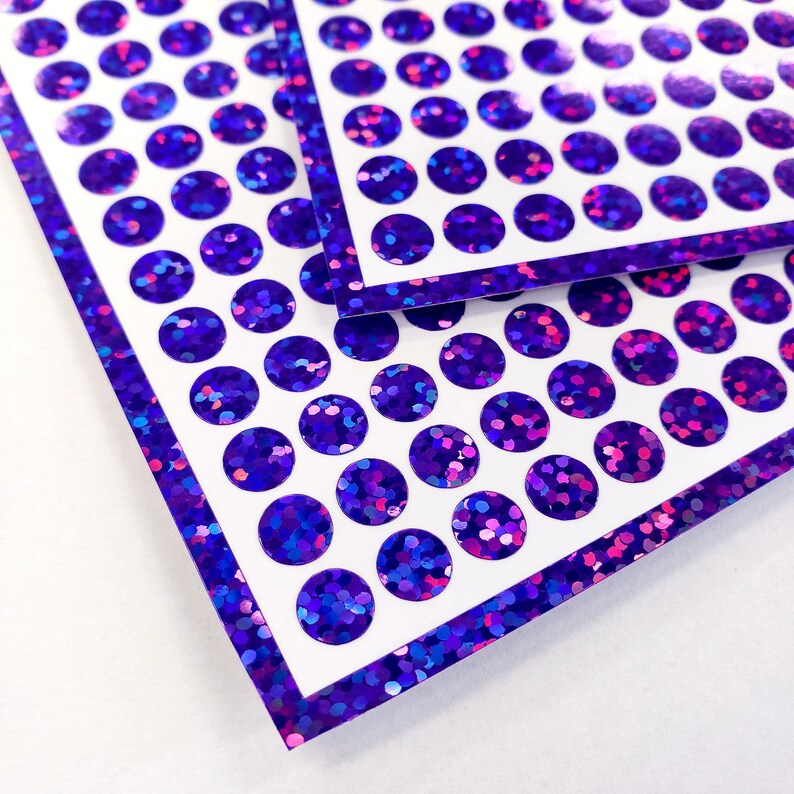 Purple Dots Stickers, Set of 368 Small Dots for Planners, Journals ...