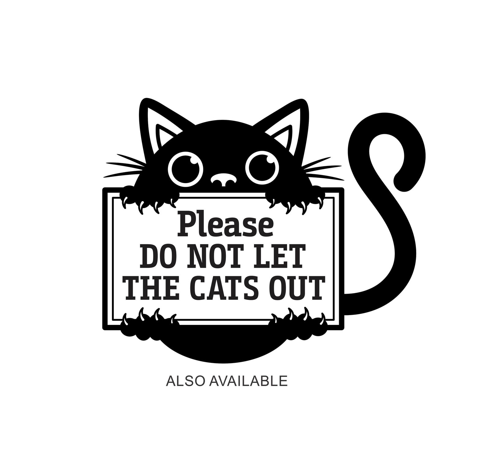 Please Do Not Let the Cat Out Decal pet safety sticker Etsy
