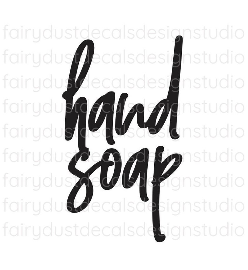 Hand Soap and Dish Soap Dispenser Bottle Decals Set of 2 Etsy