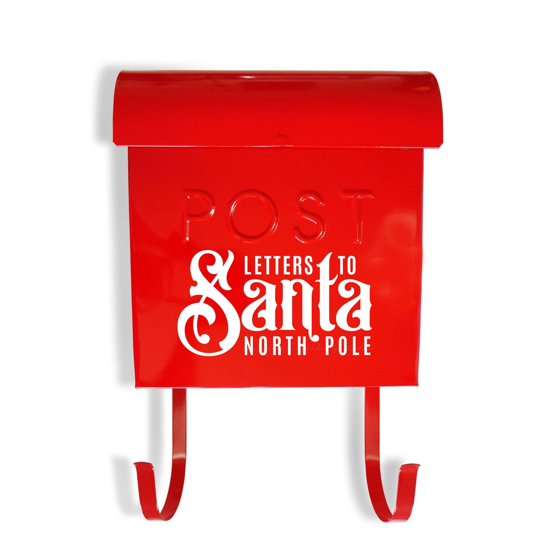 The Holiday Aisle® Tin Letters to Santa Mail Box