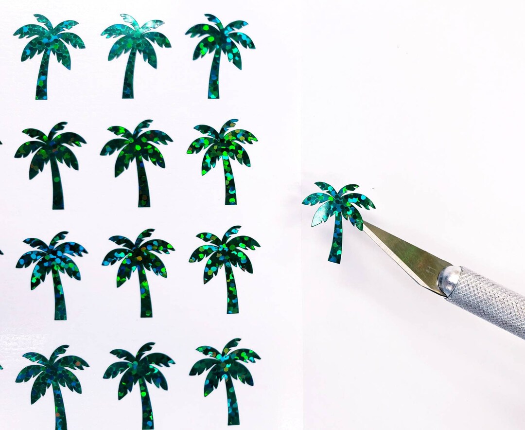 Palm Tree Stickers Set of 100 Tropical Palm Tree Vinyl Etsy