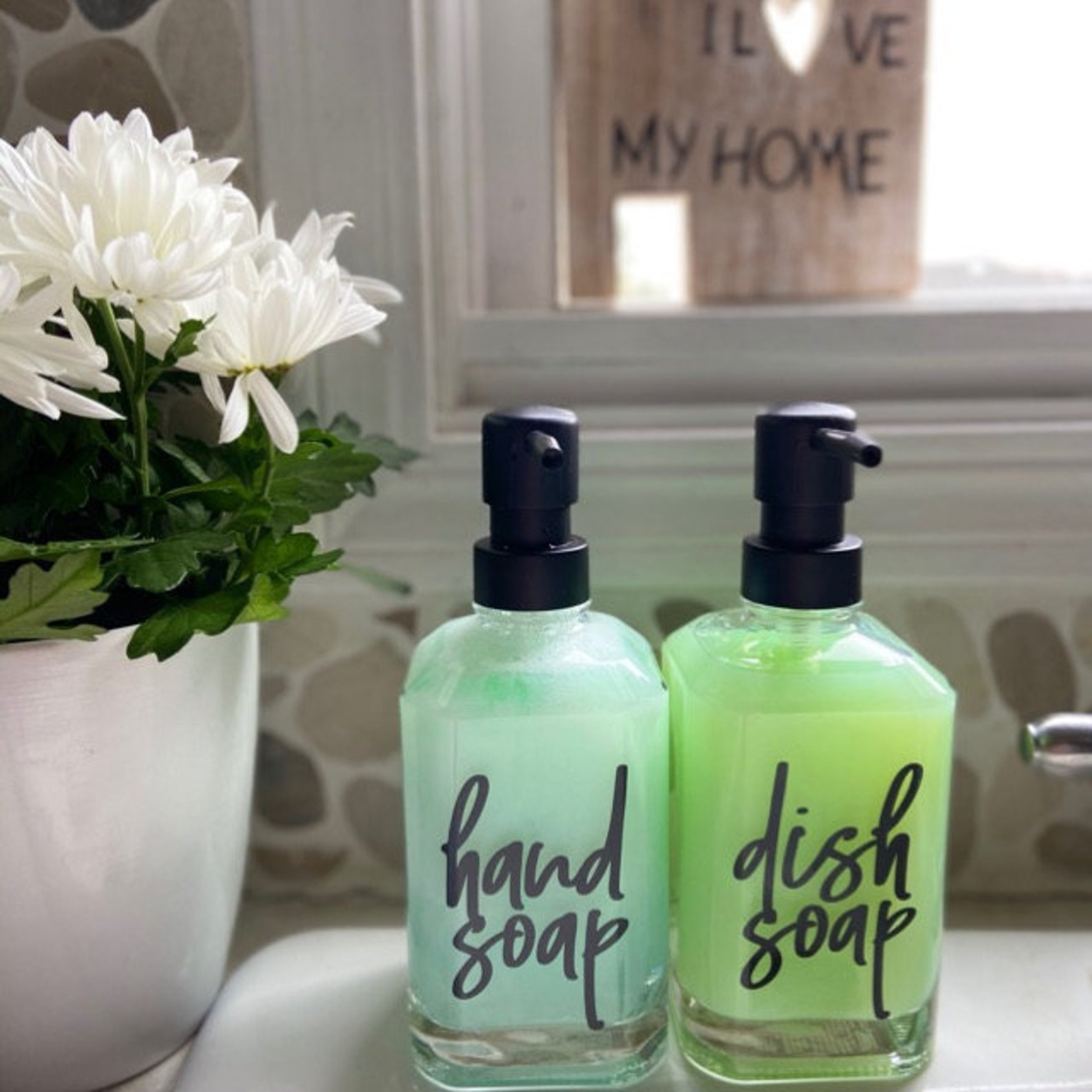 Hand Soap and Dish Soap Dispenser Bottle Decals Set of 2 Etsy