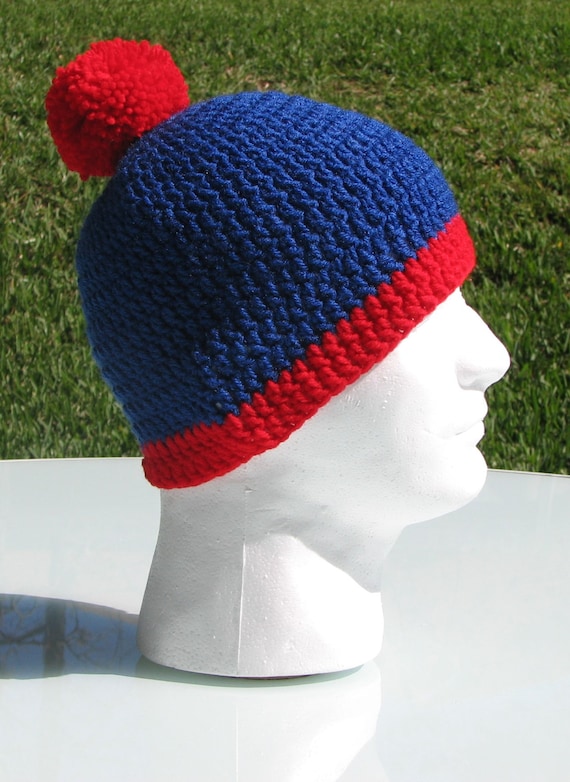 ? Handmade Oversized Slouch Beanie w/Shield — Turquoise/Red/Blue — NWOT Umbro Men main image 4