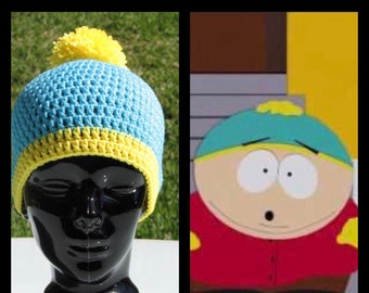 Crochet Cartman South Park Hat Eric Cartman Hand Crocheted Beanie Skullcap Christmas Halloween Gift Cosplay