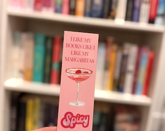 Spicy Margarita Lesezeichen, Romanze Leser, Smut Leser, Rosa Bücherwurm Geschenk