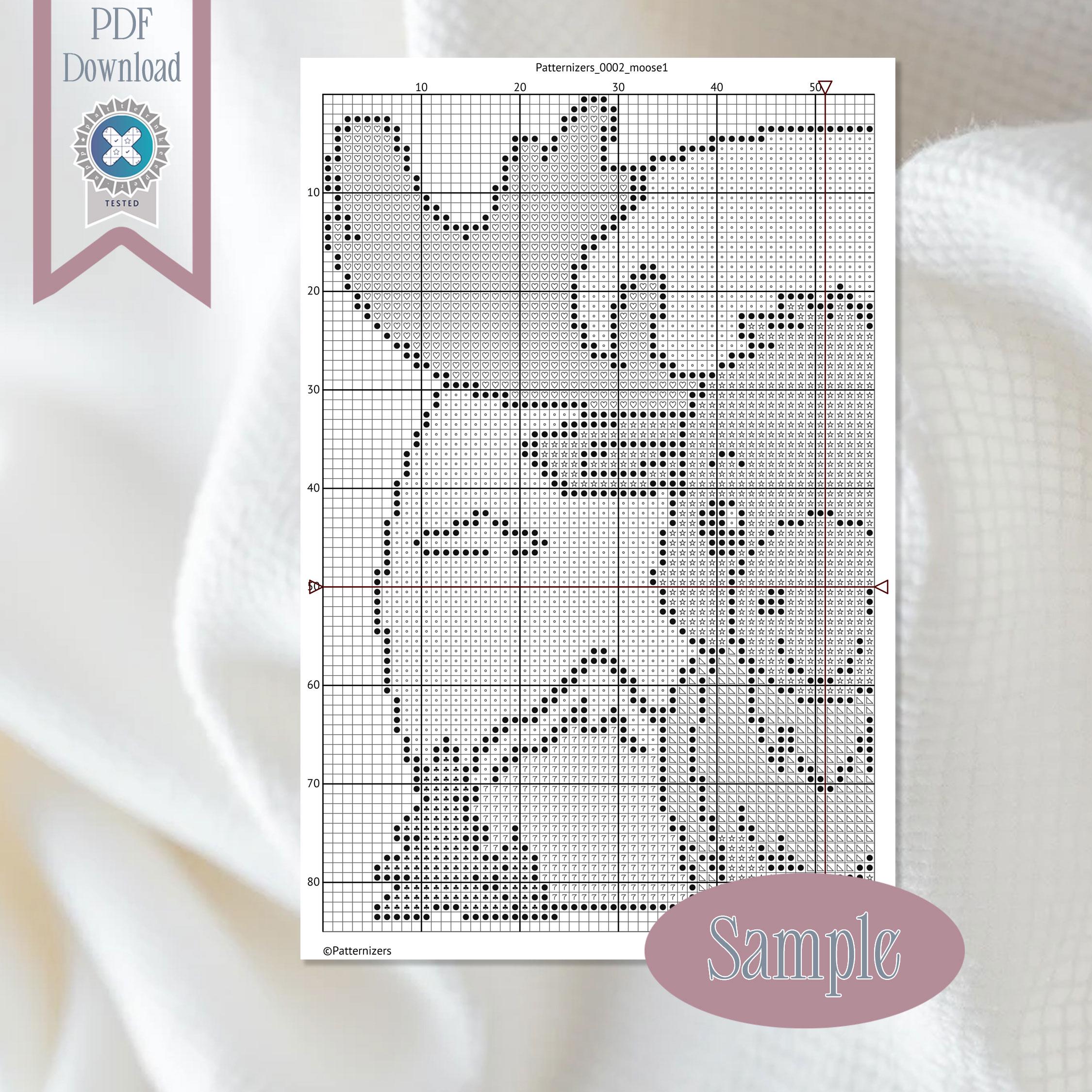 Mermaid Cross Stitch Pattern for Kids Room Instant PDF Download ...