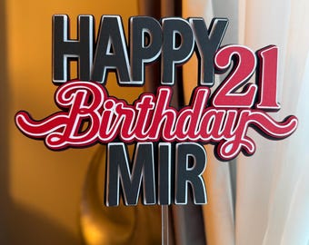 21st birthday cake topper twenty first birthday decorations