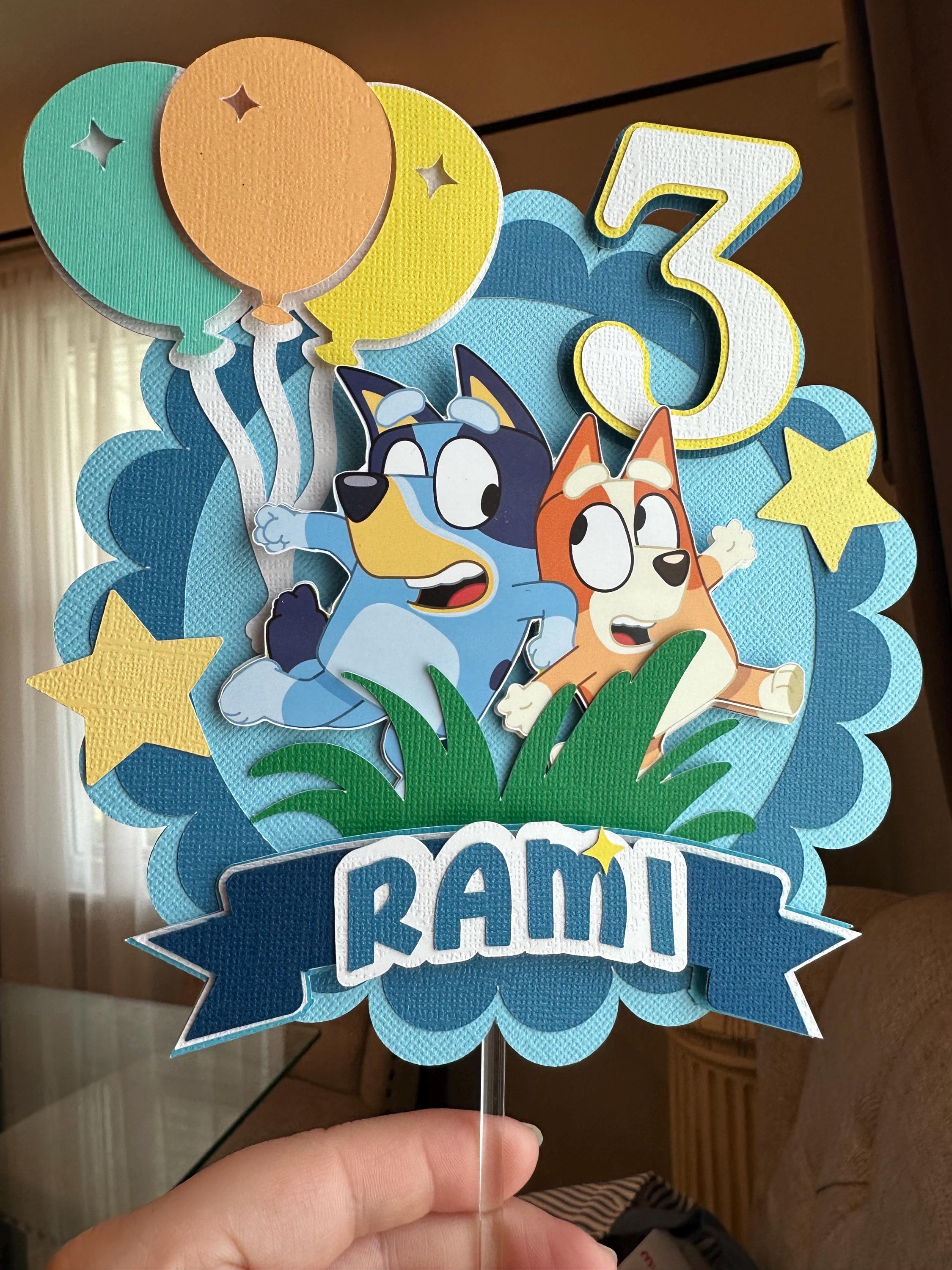Bluey Inspired cake topper