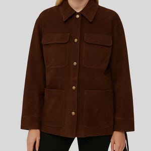 Chocolate Suede Fringe Jacket For Womens , Women Safari Feild Jacket , Women Western Boho Suede Jacket , Retro Suede Jacket , 1970s Jacket
