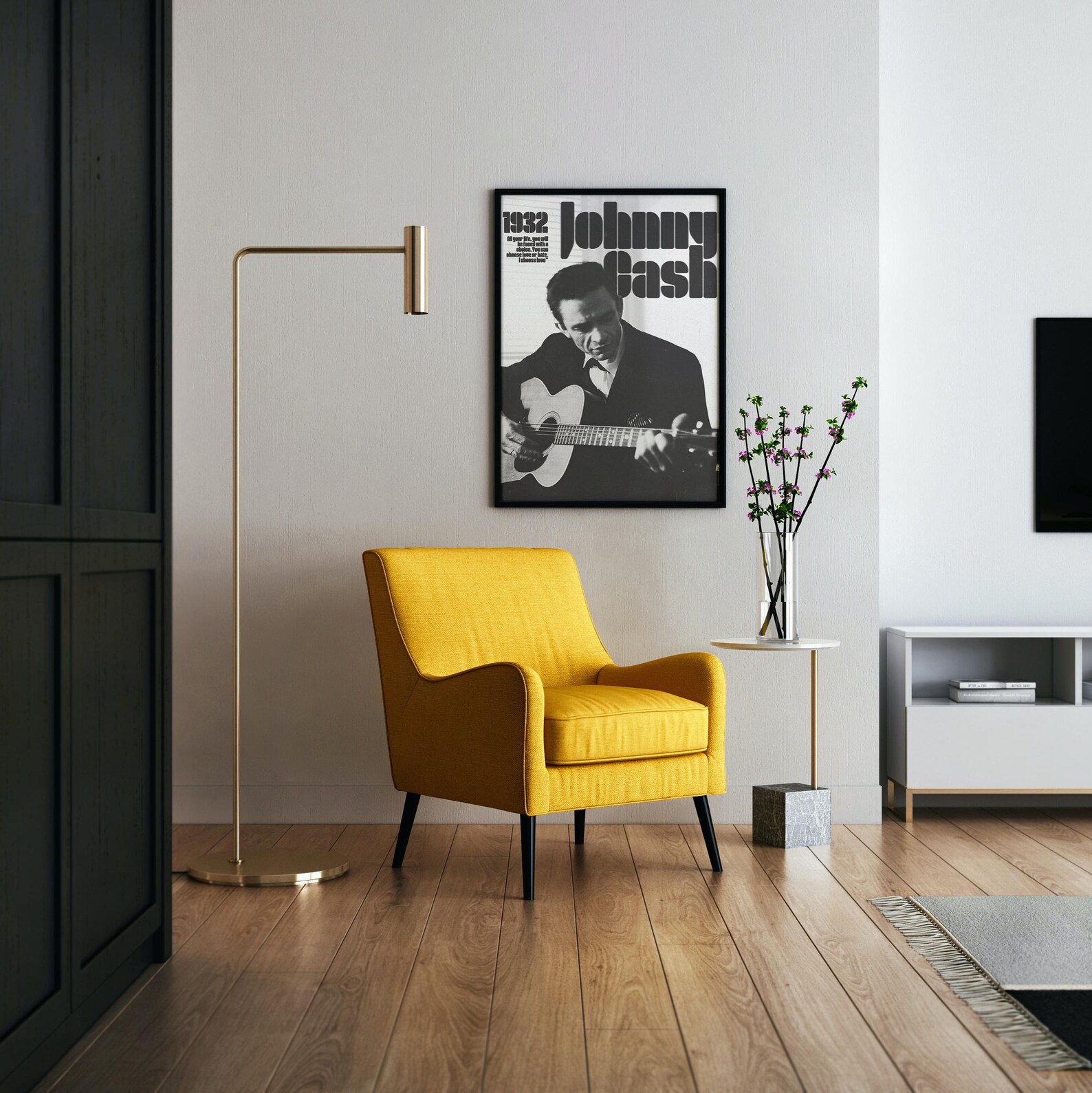Johnny Cash Poster: Retro Country Music Wall Art Print (digital ...