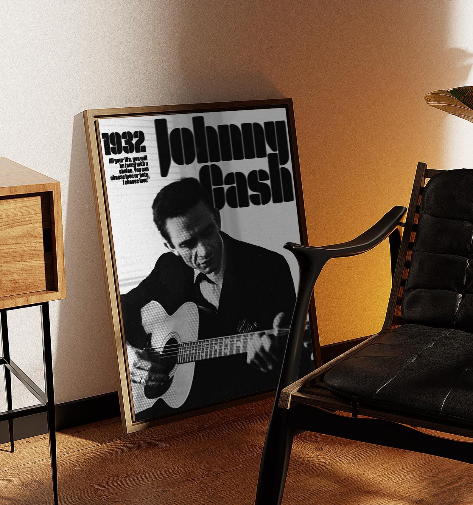 Johnny Cash Poster: Retro Country Music Wall Art Print (digital ...
