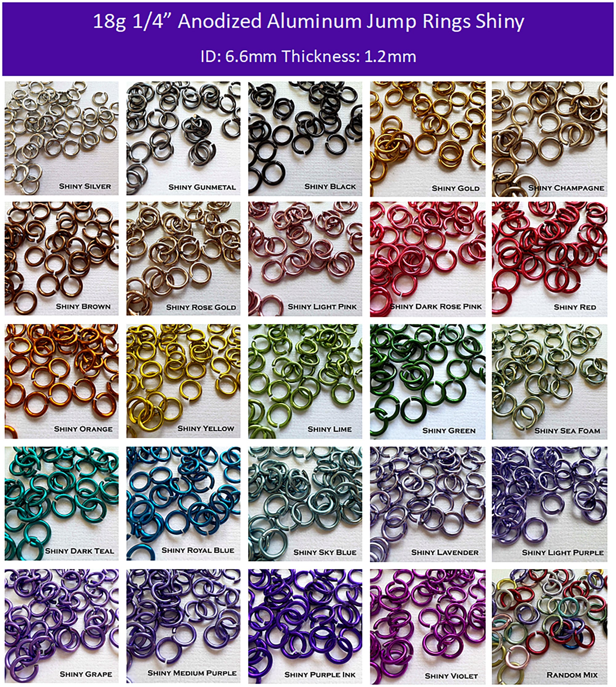 4mm Jump Rings / Open Jumprings (100 pcs / Black / 21 Gauge / Nickel Free)  Charm Connector Keychain Jewellery Making Jewelry Findings F190