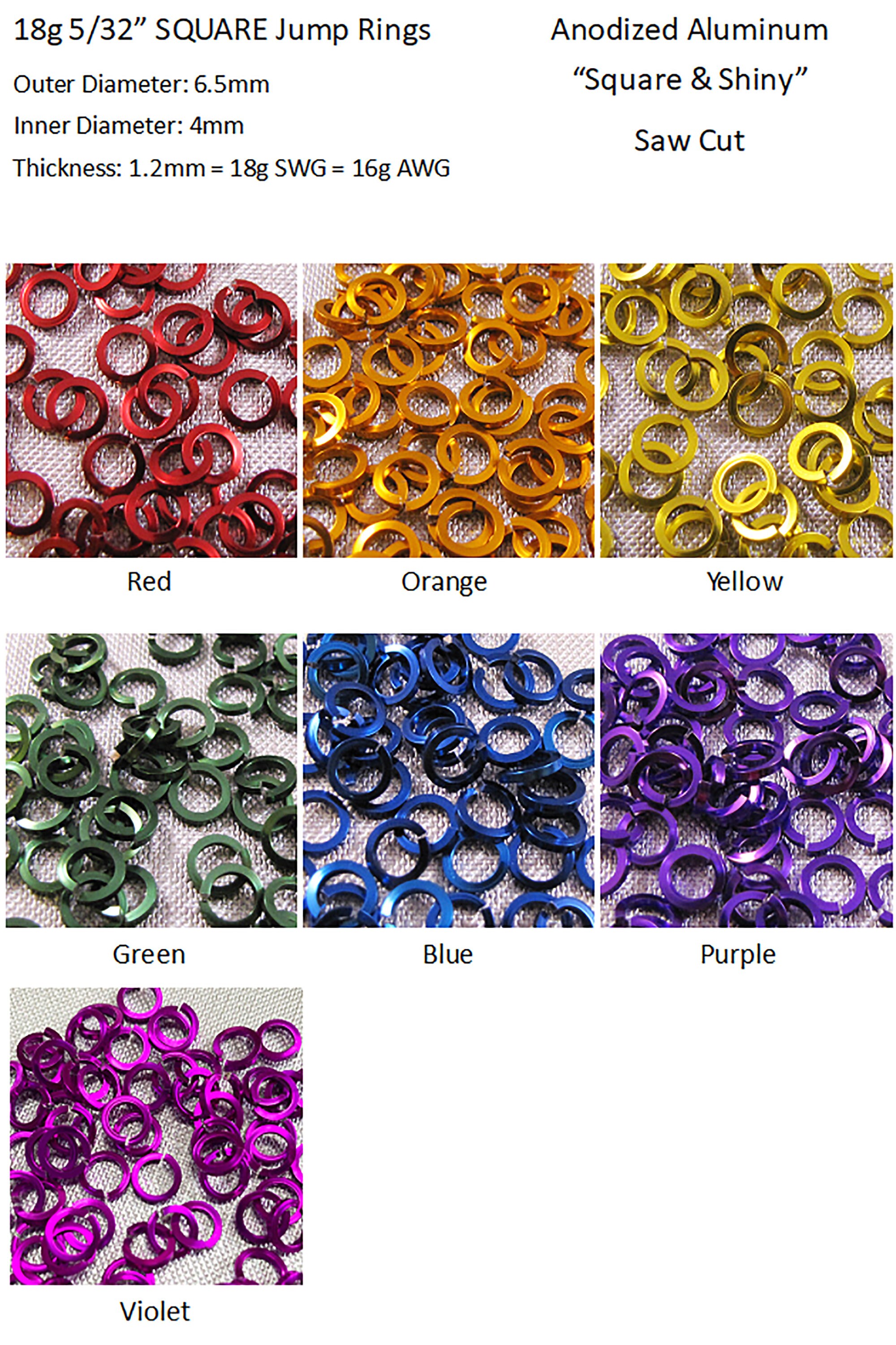 144 Pieces Heavy Weight 6mm 18 Gauge Base Metal Open Jump Ring Charm Links Jewelry  Making Supplies Metal Findings 