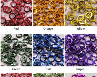 Jump Rings 18g 1/4" SQUARE - choose color & quantity