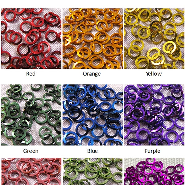 Jump Rings 18g 1/4" SQUARE - choose color & quantity