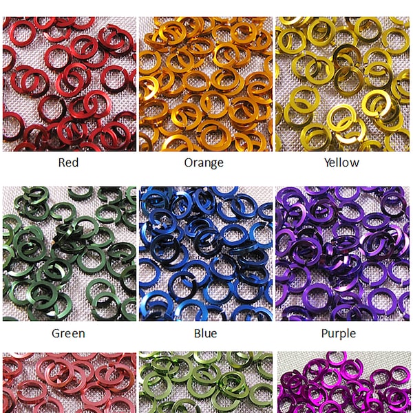 Jump Rings 18g 3/16" SQUARE - choose color & quantity