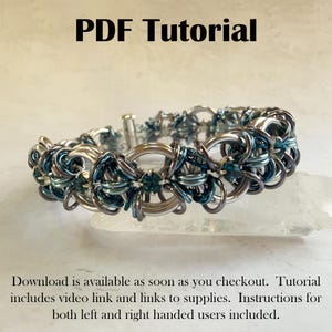 Solar Flares Rhinestone Bracelet PDF Tutorial with Video Class - Left & Right Handed