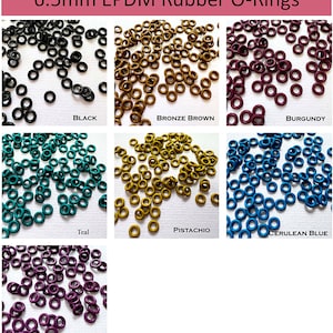 6.5mm EPDM Rubber O-Rings (ID: 3.5mm) - Choose Color