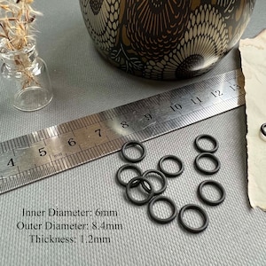 8.4mm Rubber Orings (EPDM) - Black (ID: 6mm)
