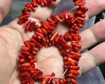 15 1/2" Coral Stick Beads