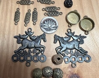 Assorted Brass and Bronze Charms