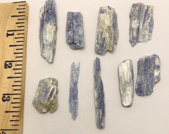 Lot of Blue Kyanite Rough Blades Pieces for Grid work and Crafts #5