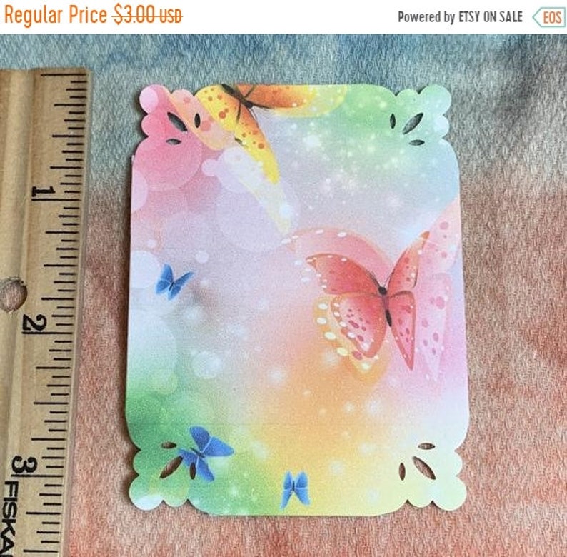 blank back FALL SALE 9 Colorful Butterfly Tags or for Card Making