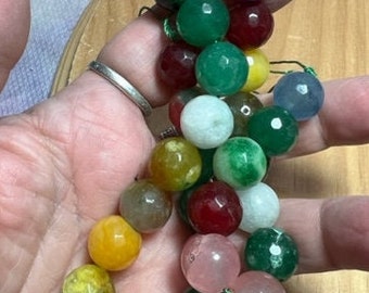 Multi Gemstone Bead Strand 15" #7