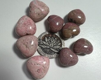 Rhodonite Heart Beads