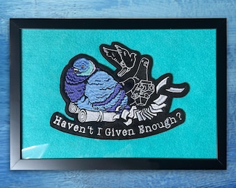 Stickdatei Taube Poster | Wandbehang Taube für Tierschützer