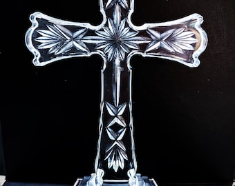 Vintage Waterford Star Cross, Waterford Standing Star Cross