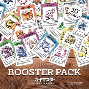 Pokémon Retro Pixel Sprite Trading Collectable 10 Card Booster Packs