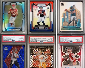High End Nfl Hot Pack. PSA Graded 9 OR HIGHER Card + 5 Rookies Patrick Mahomes Silver Rc Psa 10 Chase