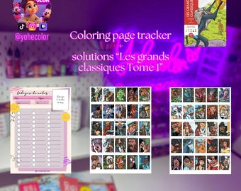 Color codes - Color codes - Coloring Page Tracker - Solutions Tome 1 - Coloring Tracker Template