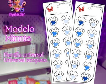 Modello di campione colore - Campione - Modello di campione vuoto - Minnie Mouse - Universale