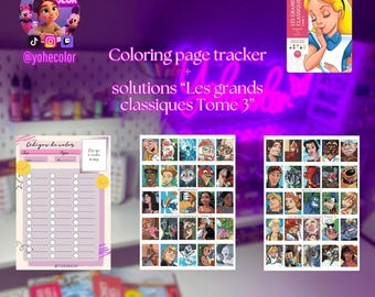 Color codes - Color codes - Coloring Page Tracker - Solutions grands classiques Tome 3 - Coloriages mysteres