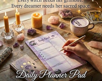 Daily Rituals Planner Pad – 5.5x8.5" Witchy To-Do List & Self-Care Schedule