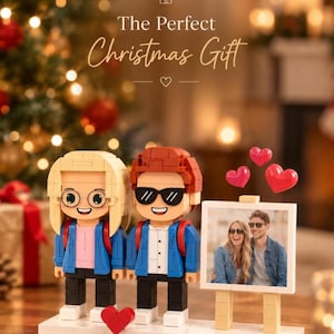 Custom Brick Figures From Photo, Personalized Brick Me Figures Gift, Custom Couple Brick Figures, Christmas Gift for Couples