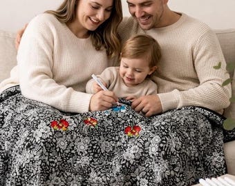 Kit per colorare la tua coperta, coperta fai-da-te da colorare con pennarelli lavabili, regalo per adulti, attività creativa per tutta la famiglia, coperta antistress