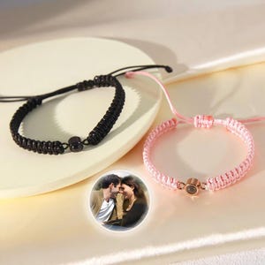 Custom Photo Projection Bracelet: Personalized Memorial Jewelry Gift