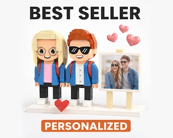 Figuras de ladrillo personalizadas a partir de fotos, regalo personalizado de Brick Me, figuras de ladrillo personalizadas para pareja, regalo único para parejas