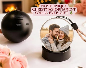 Personalized Video Globe • Custom Video Memory Sphere • Anniversary, Wedding, Pet Memorial Keepsake • Unique Christmas Gift for Him or Her