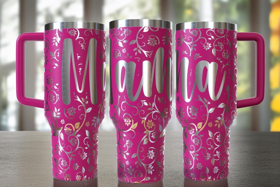 Y&S❤︎mama Mama-40 Oz Laser Engraved Stainless Steel Tumbler With