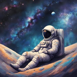 Astronaut in Space | Digital Art