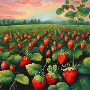 Strawberry Painting | Digital Art