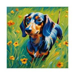 Vibrant Dachshund Art Print