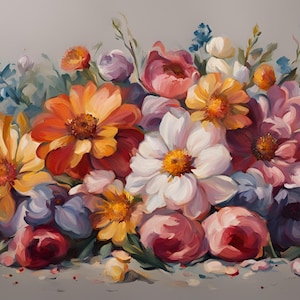 Pile of Flowers Painting | Digital Art