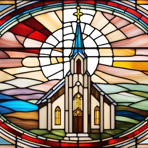 Glasmalerei Kirche | Digitale Kunst
